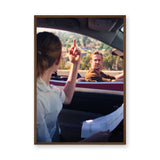 La La Land Car Scene Modern Retro Wall Art – Mia and Sebastian Convertible