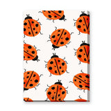 Ladybug Pattern Kids Modern Wall Art – Orange and Black Bug Print