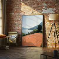 Lake Tennis Court Aesthetic Wall Poster, Contemporary Wall Décor for Home Decor