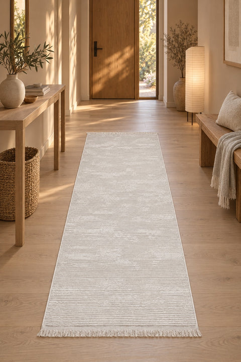 Lalezar Modern Area Rug in a hallway