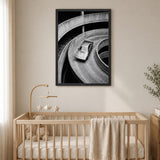 Lamborghini Jalpa Modern Wall Art – Spiral Parking Ramp Photo