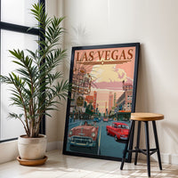 LAS VEGAS Heritage Street Scene Print – Retro City Wall Print
