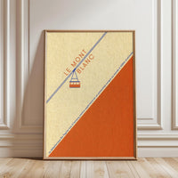Le Mont Blanc Heritage Cable Car Print – Retro Mountain Travel Wall Poster