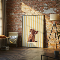 Le Soleil Dans Le Coeur Dog with Headphones Aesthetic Wall Print Wall Poster