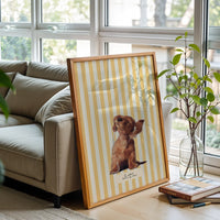 Le Soleil Dans Le Coeur Dog with Headphones Aesthetic Wall Print Wall Poster