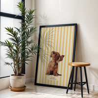 Le Soleil Dans Le Coeur Dog with Headphones Aesthetic Wall Print Wall Poster