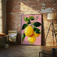 Lemon Painting Aesthetic Home Art Print