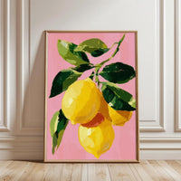 Lemon Painting Aesthetic Home Art Print