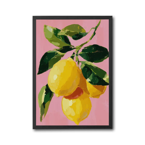 Lemon Painting Aesthetic Home Art Print