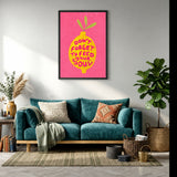 Lemon Quote Typography Wall Art – Bright Pink Feed Your Soul Print
