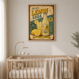 Lemon Soda Vintage Wall Art – Retro Advertisement Sign Print