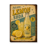Lemon Soda Vintage Wall Art – Retro Advertisement Sign Print