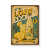 Lemon Soda Vintage Wall Art – Retro Advertisement Sign Print