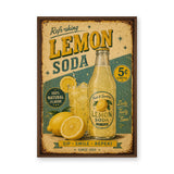Lemon Soda Vintage Wall Art – Retro Advertisement Sign Print