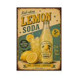 Lemon Soda Vintage Wall Art – Retro Advertisement Sign Print