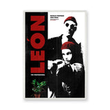 Leon The Professional Typography Wall Art – Black White Red Film Print