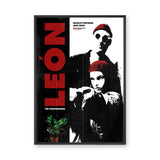 Leon The Professional Typography Wall Art – Black White Red Film Print