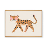 Leopard Kids Wall Art – Big Cat in Pink Heart Sunglasses