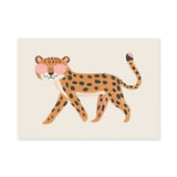Leopard Kids Wall Art – Big Cat in Pink Heart Sunglasses