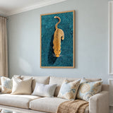 Leopard Surreal Abstract Wall Art – Teal Swirl Animal Print