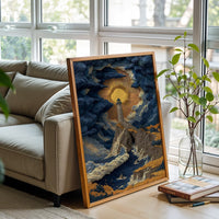Lighthouse and Dramatic Sky Wall Décor Poster Print