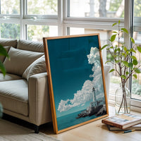 Lighthouse Coastal Aesthetic Wall Print Poster
