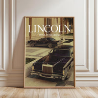 Lincoln This Is Your Dream Retro Car Décor Poster, Retro Lincoln Home Wall Poster