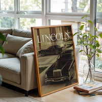 Lincoln This Is Your Dream Retro Car Décor Poster, Retro Lincoln Home Wall Poster
