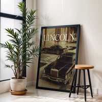 Lincoln This Is Your Dream Retro Car Décor Poster, Retro Lincoln Home Wall Poster