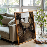“LINKS” Charming Cobblestone Street Aesthetic Home Art Print