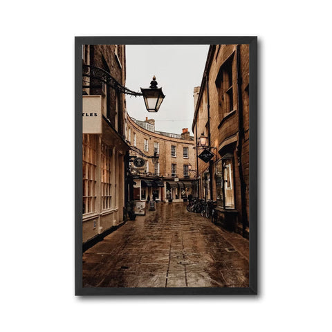 “LINKS” Charming Cobblestone Street Aesthetic Home Art Print