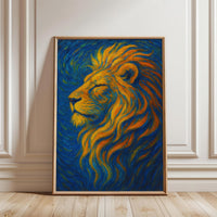 Lion Portrait Aesthetic Home Art Wall Poster Print