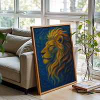 Lion Portrait Aesthetic Home Art Wall Poster Print