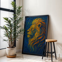 Lion Portrait Aesthetic Home Art Wall Poster Print
