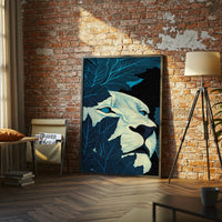 Lion with Leaves Aesthetic Wall Print Décor Poster Print