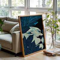 Lion with Leaves Aesthetic Wall Print Décor Poster Print