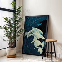 Lion with Leaves Aesthetic Wall Print Décor Poster Print