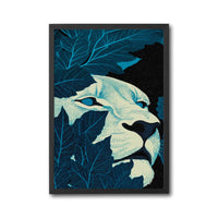 Lion with Leaves Aesthetic Wall Print Décor Poster Print