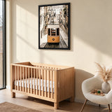 Lisbon Tram Vintage Wall Art – Yellow Tram on Cobblestone Street