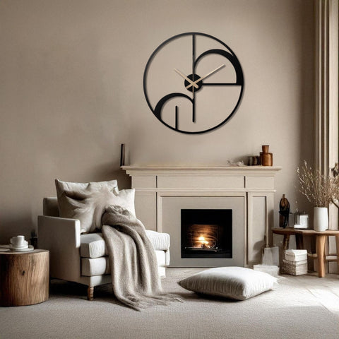 Modern Minimalist Geometric Metal Wall Clock