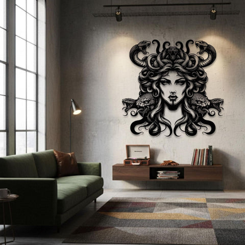 Medusa Gothic Metal Wall Art