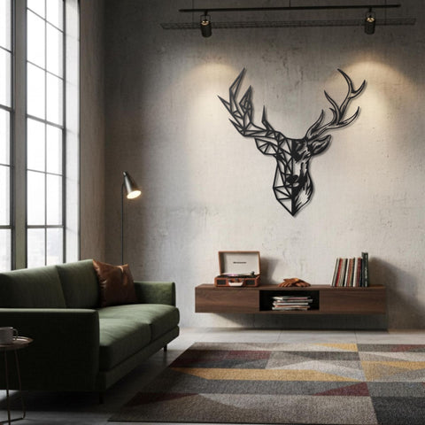 Deer Head Metal Wall Art