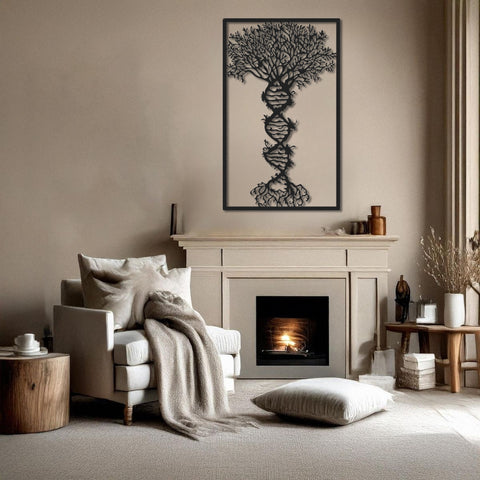 DNA Tree of Life Metal Wall Art