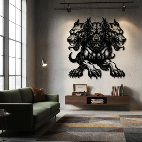 Gothic Hellhound Metal Wall Art