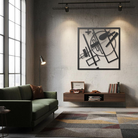 Malevich Mid Century Modern Metal Wall Art Decor