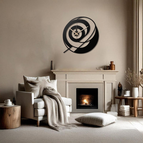 Modern Spiral Metal Wall Clock