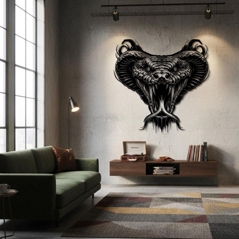 Fierce Cobra Metal Wall Art