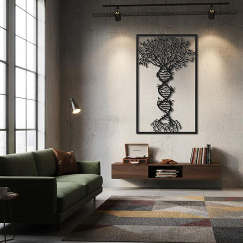 DNA Tree of Life Metal Wall Art