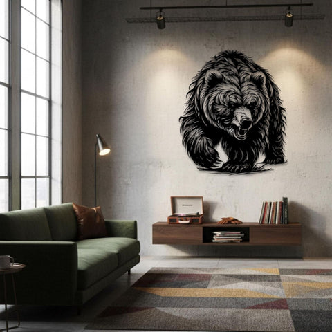 Majestic Bear Metal Wall Art