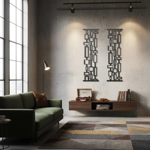 Mid Century Modern Metal Wall Art Decor
